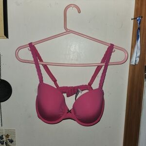 Aerie Blakely 34D T-shirt Intimate Sleepware Bra w/ Green Bow and Lace Accents